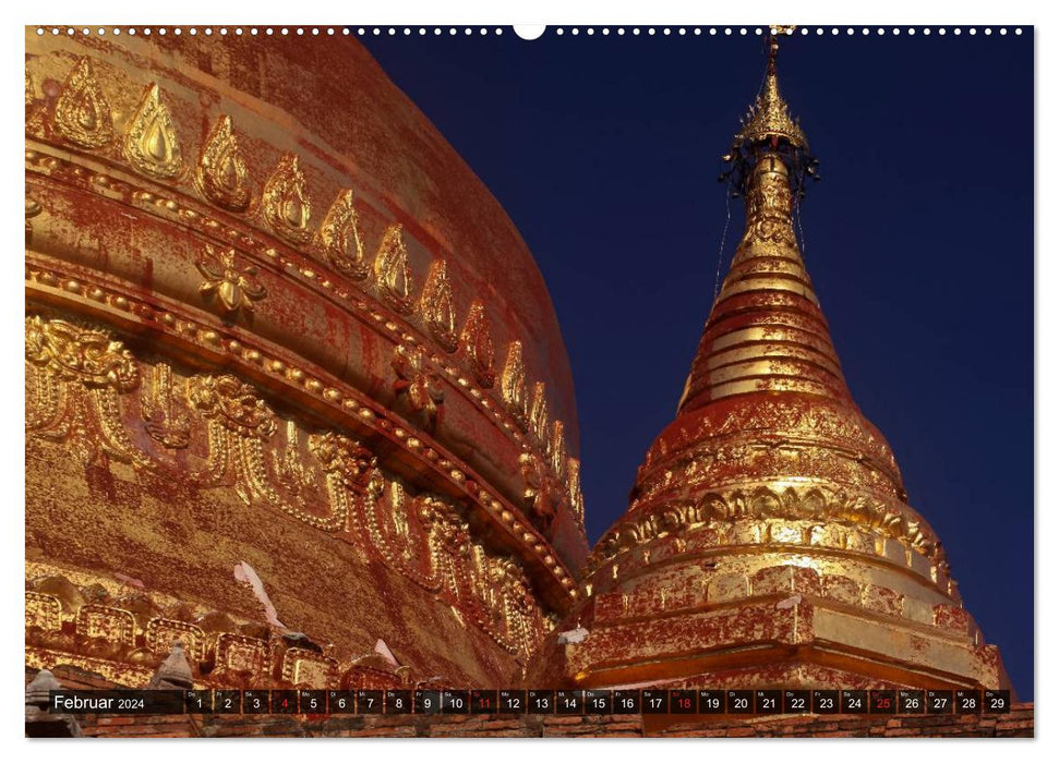 Myanmar - 24 carats (CALVENDO Premium Wall Calendar 2024) 