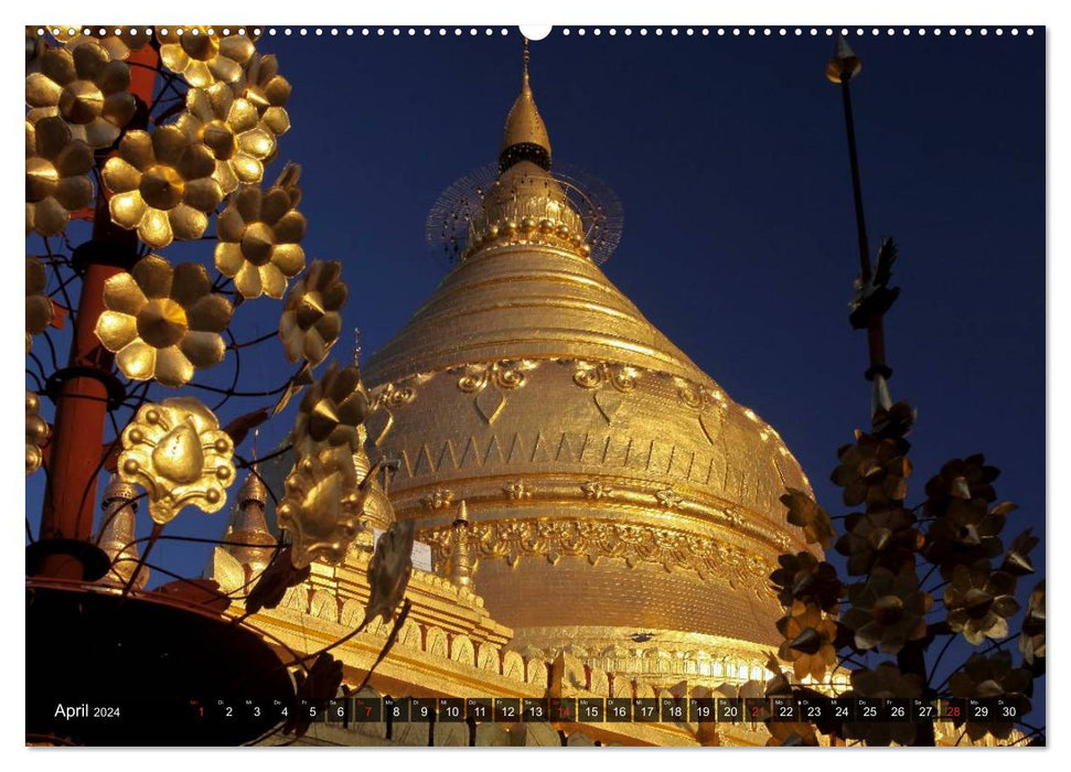 Myanmar - 24 carats (CALVENDO Premium Wall Calendar 2024) 