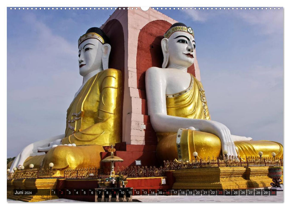 Myanmar - 24 carats (CALVENDO Premium Wall Calendar 2024) 