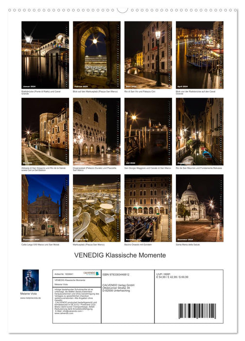 VENICE Classic Moments (CALVENDO Wall Calendar 2024) 