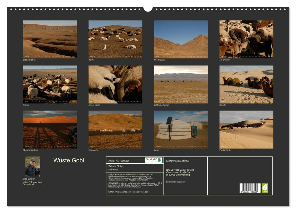 Wüste Gobi (CALVENDO Wandkalender 2024)