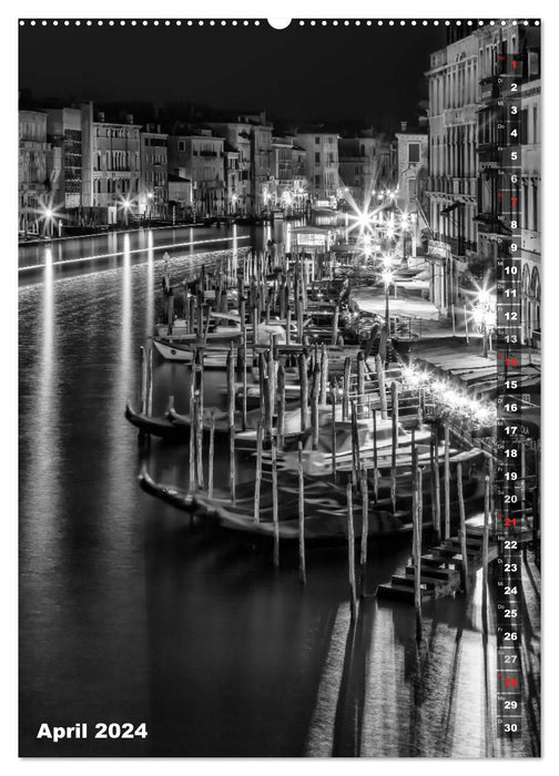 Monochrome Venice - Classic Moments (CALVENDO Wall Calendar 2024) 