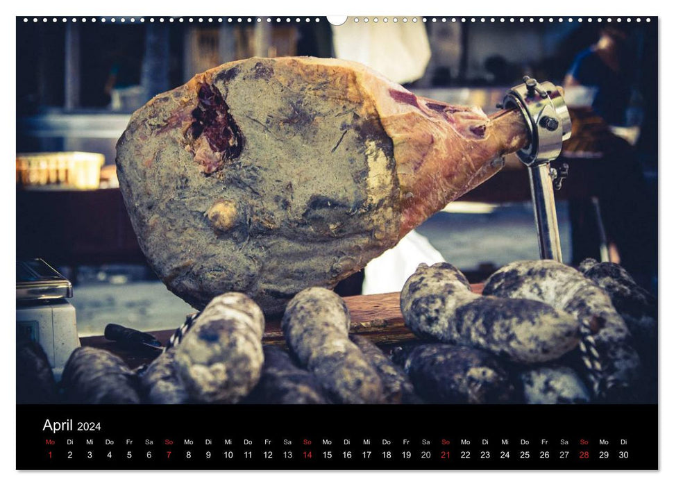 Experience of the senses - French market in Corsica (CALVENDO Premium Wall Calendar 2024) 