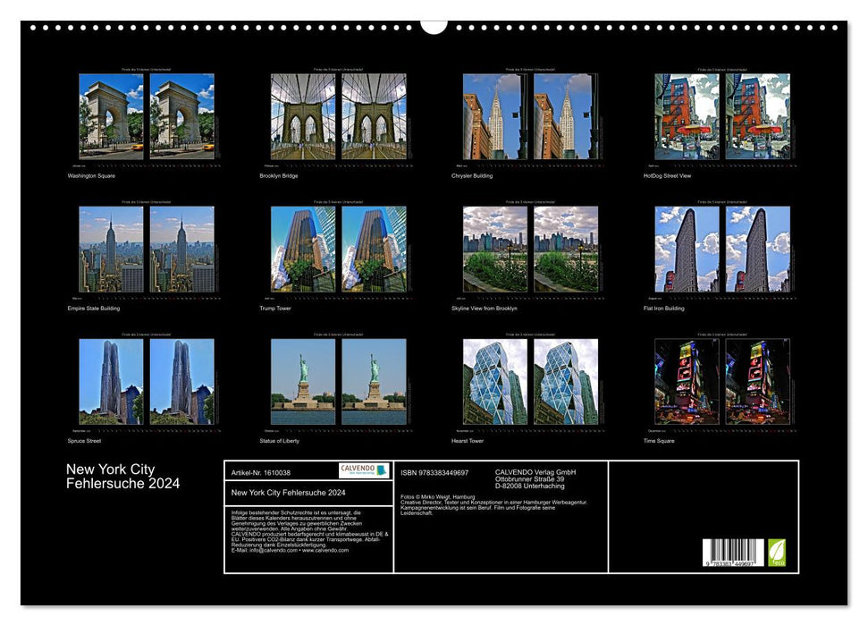 New York City Fehlersuche 2024 (CALVENDO Wandkalender 2024)