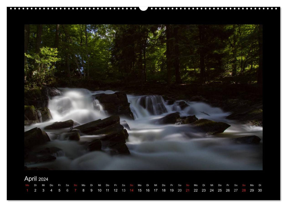 Wildromantische Wasserwelten im Harz (CALVENDO Premium Wandkalender 2024)