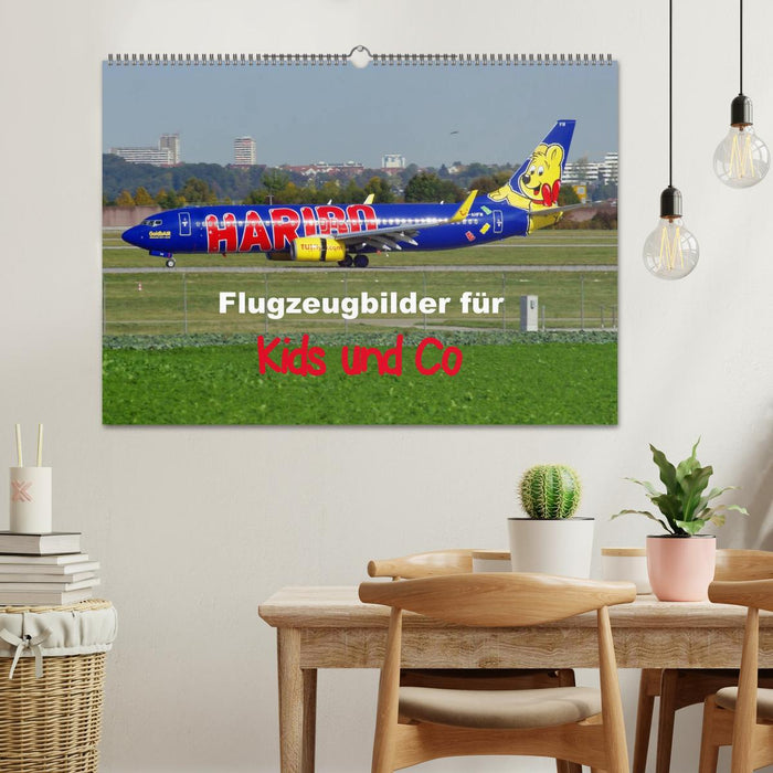 Airplane pictures for kids and co (CALVENDO wall calendar 2024) 