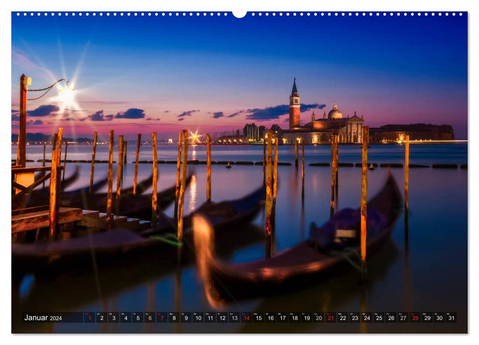 Leuchtendes Venedig (CALVENDO Premium Wandkalender 2024)