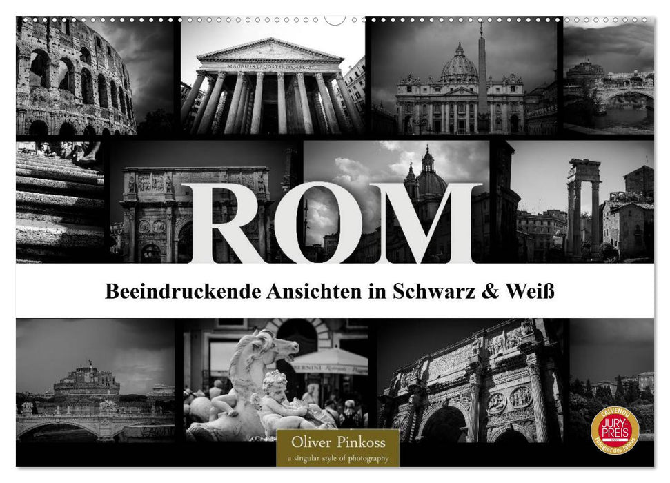 ROM - Ansichten in Schwarz und Weiß (CALVENDO Wandkalender 2024)