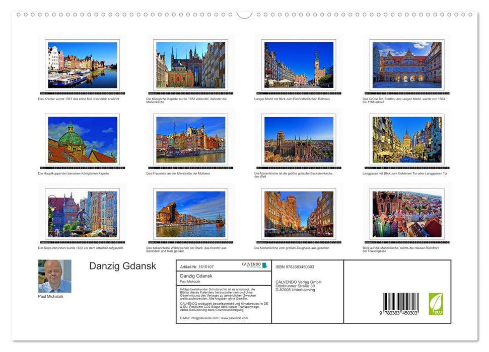 Danzig Gdansk (CALVENDO Premium Wandkalender 2024)