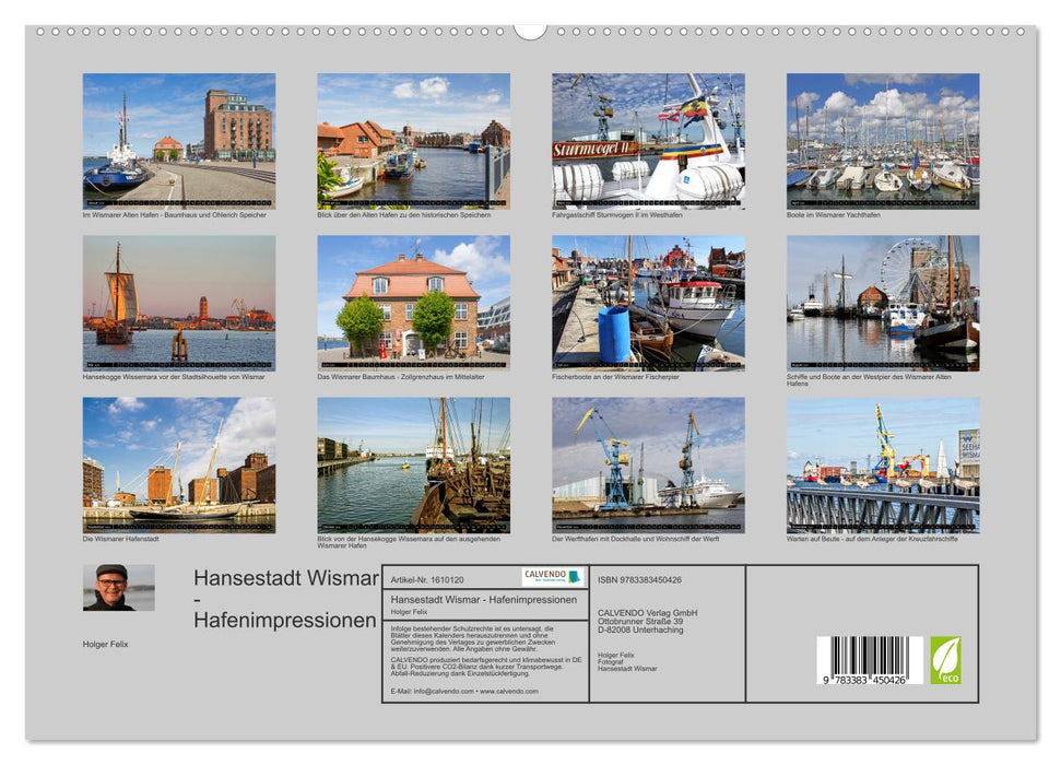 Hansestadt Wismar - Hafenimpressionen (CALVENDO Premium Wandkalender 2024)