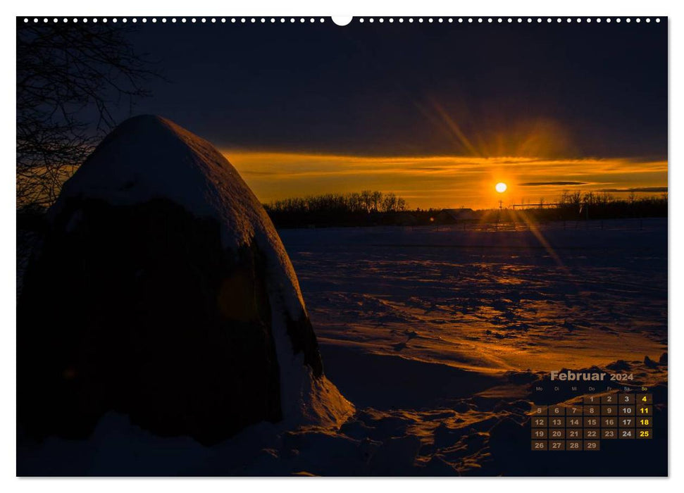 Manitoba 2024 Wenn die Sonne schlafen geht (CALVENDO Wandkalender 2024)