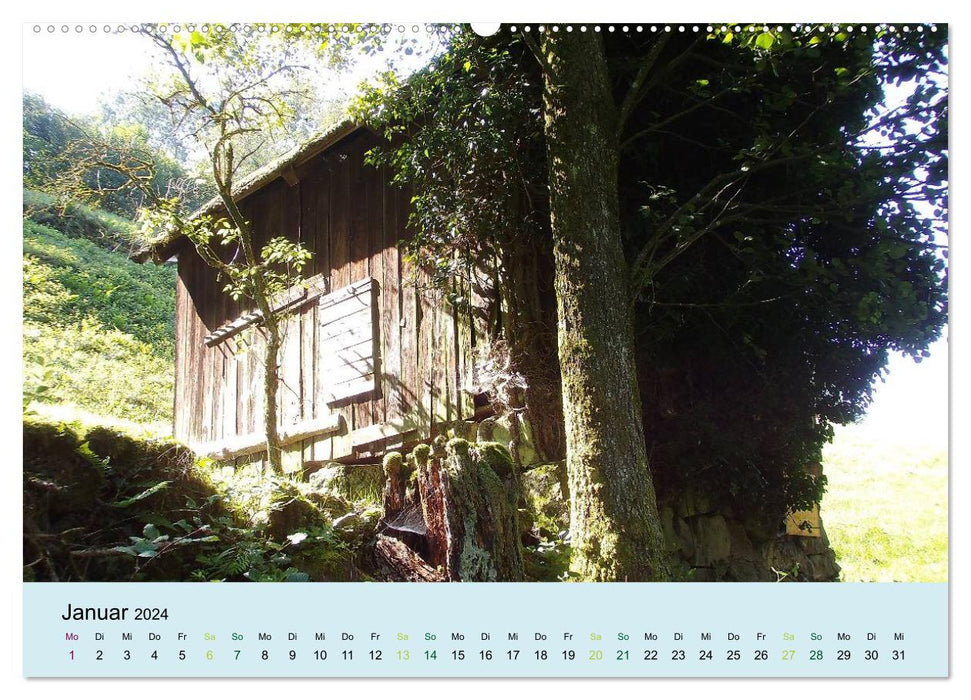 Der Heuhütten-Kalender (CALVENDO Premium Wandkalender 2024)