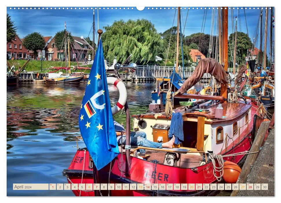 Ostfriesland - der alte Hafen Carolinensiel (CALVENDO Wandkalender 2024)