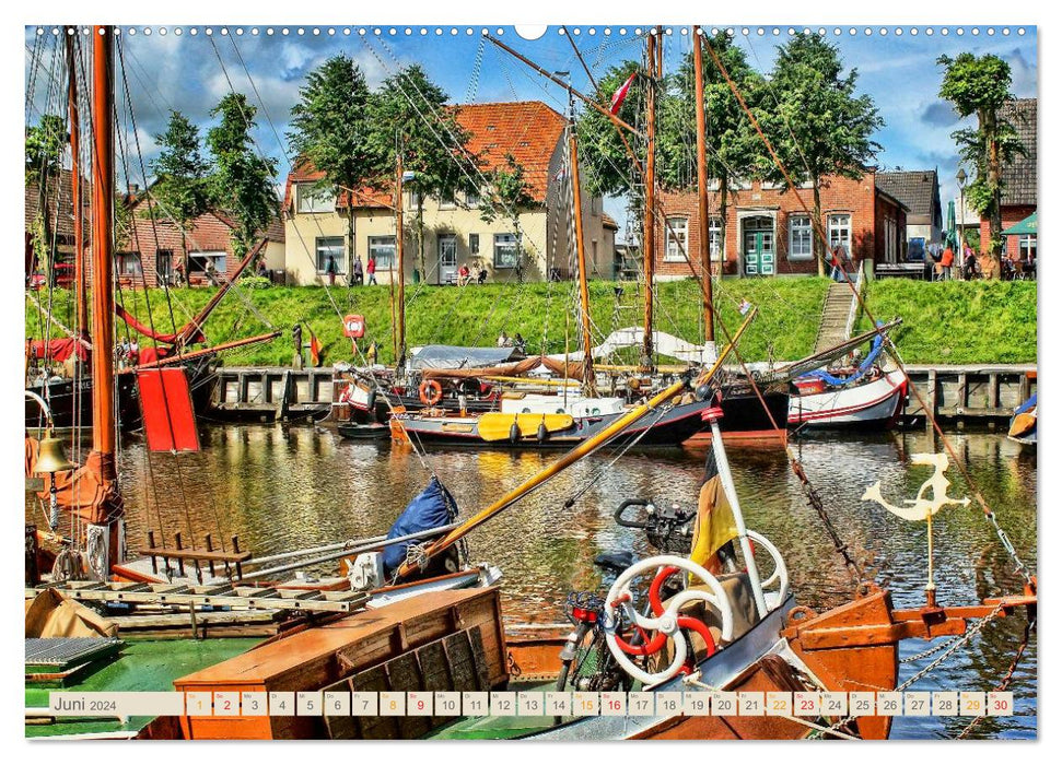 Ostfriesland - der alte Hafen Carolinensiel (CALVENDO Wandkalender 2024)