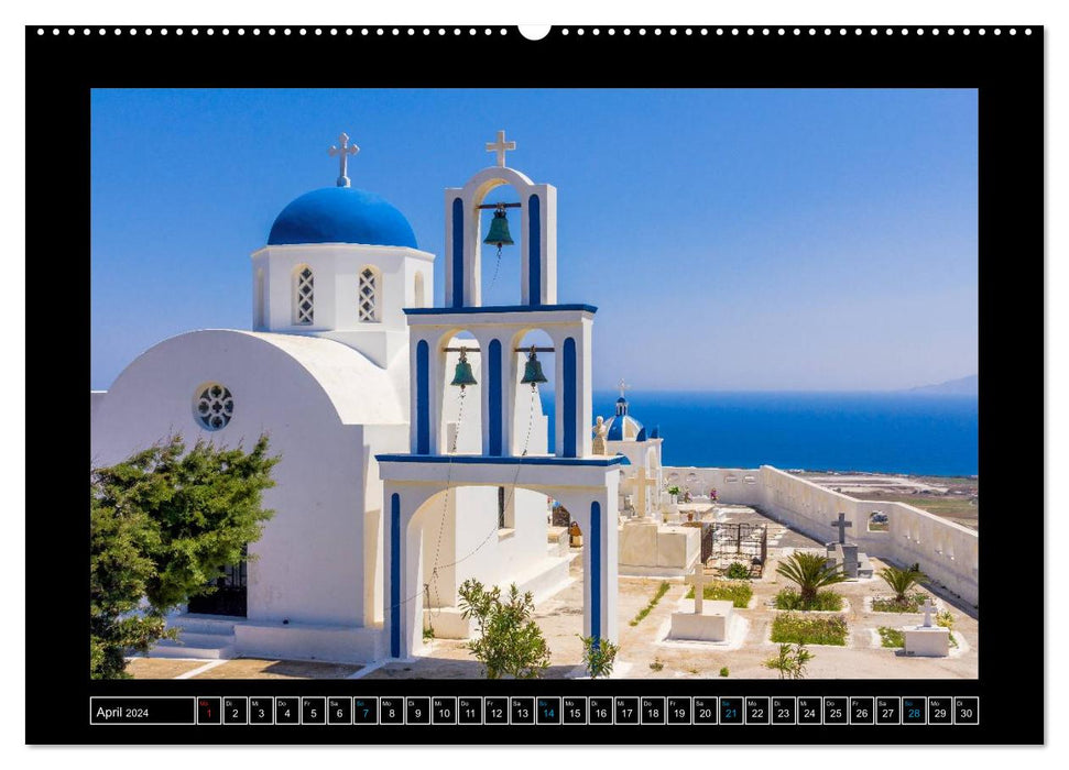 Kalimera Thira - Santorini, die schönste der Kykladen stellt sich vor (CALVENDO Wandkalender 2024)