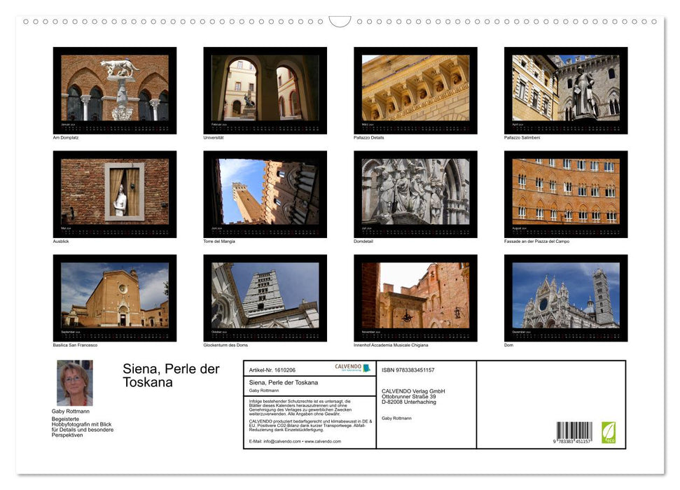 Siena, Perle der Toskana (CALVENDO Wandkalender 2024)