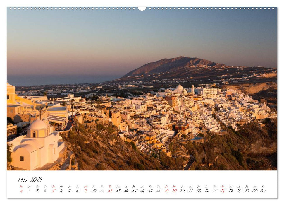 Island of Light - Santorini (CALVENDO Premium Wall Calendar 2024) 