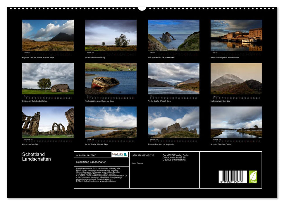 Schottland Landschaften (CALVENDO Premium Wandkalender 2024)