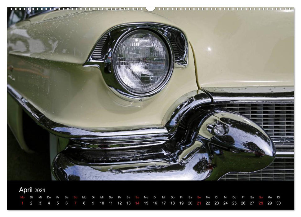 Dreams in Chrome - Classic Car Details (CALVENDO Premium Wall Calendar 2024) 