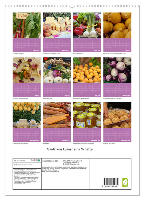 Sardinia's culinary treasures (CALVENDO Premium Wall Calendar 2024) 