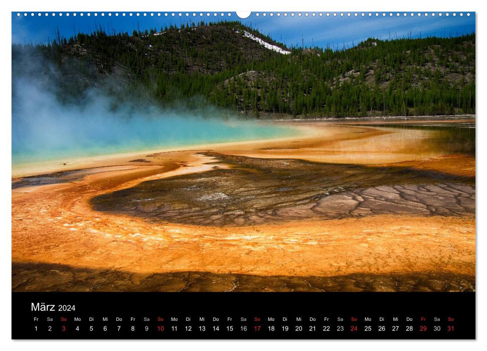 Traumziele in den USA. Der Yellowstone National Park (CALVENDO Wandkalender 2024)
