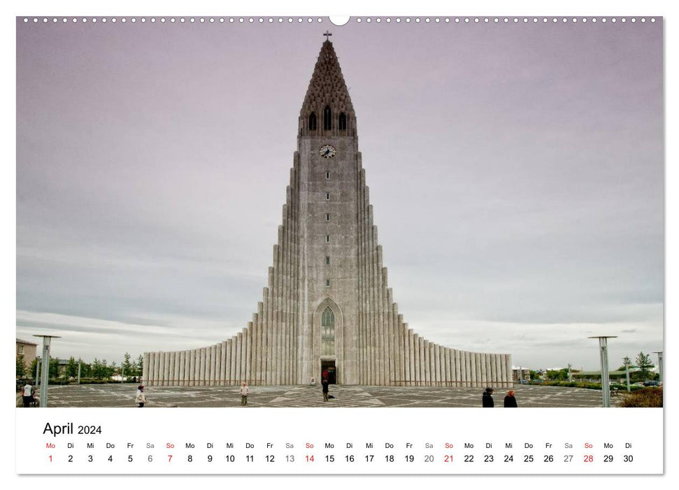 Churches on Iceland (CALVENDO Premium Wall Calendar 2024) 