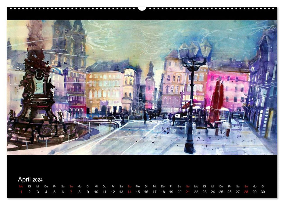 Panorama in watercolor (CALVENDO Premium Wall Calendar 2024) 