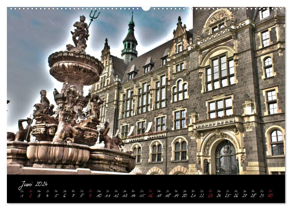 Wuppertal - Stadt der Schwebebahn in HDR (CALVENDO Wandkalender 2024)