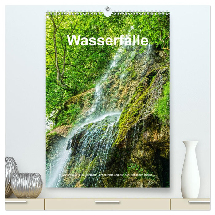Wasserfälle in Deutschland, Frankreich und auf den Britischen Inseln (CALVENDO Premium Wandkalender 2024)