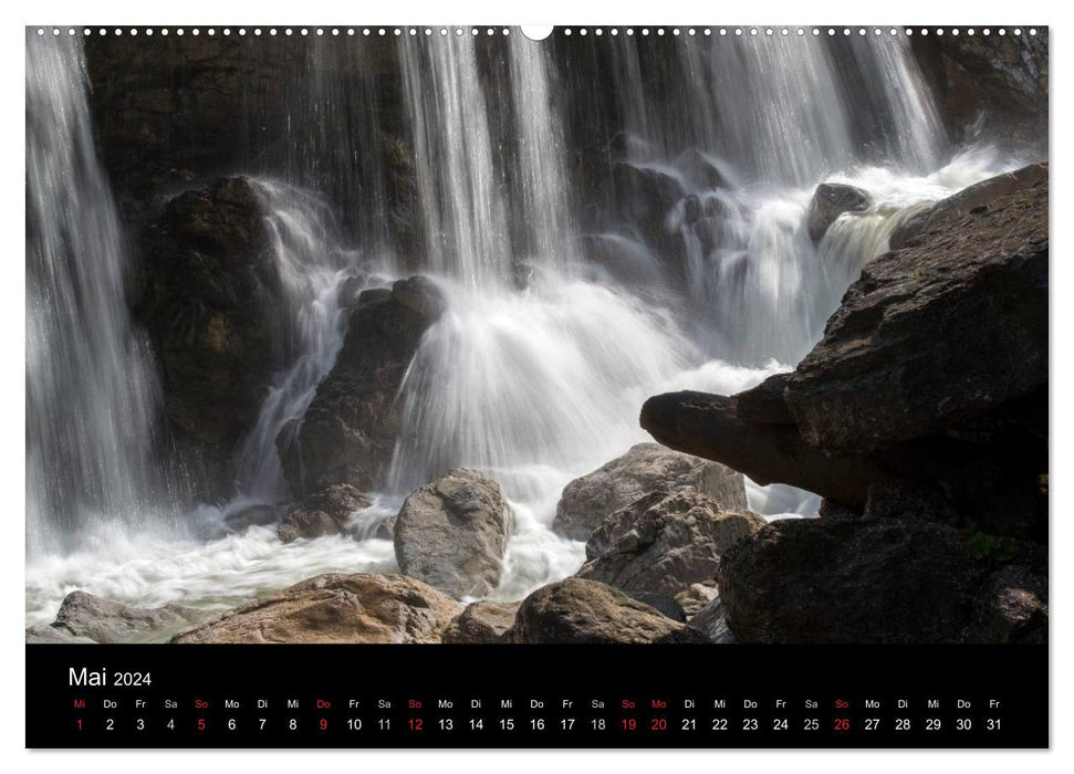 Kuhflucht Wasserfälle bei Farchant (CALVENDO Premium Wandkalender 2024)