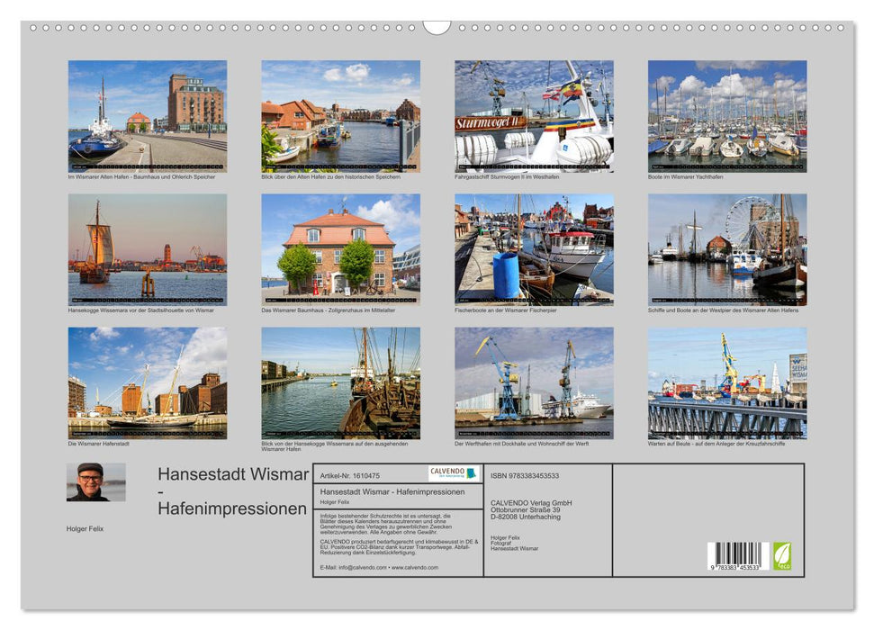 Hansestadt Wismar - Hafenimpressionen (CALVENDO Wandkalender 2024)