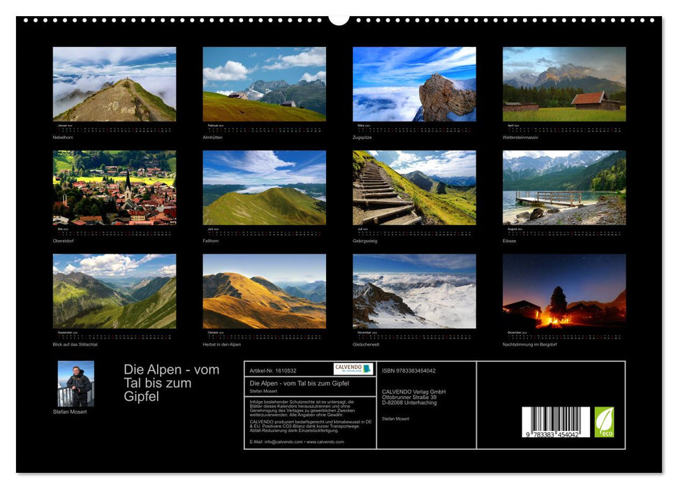 Die Alpen – vom Tal bis zum Gipfel (CALVENDO Premium Wandkalender 2024)