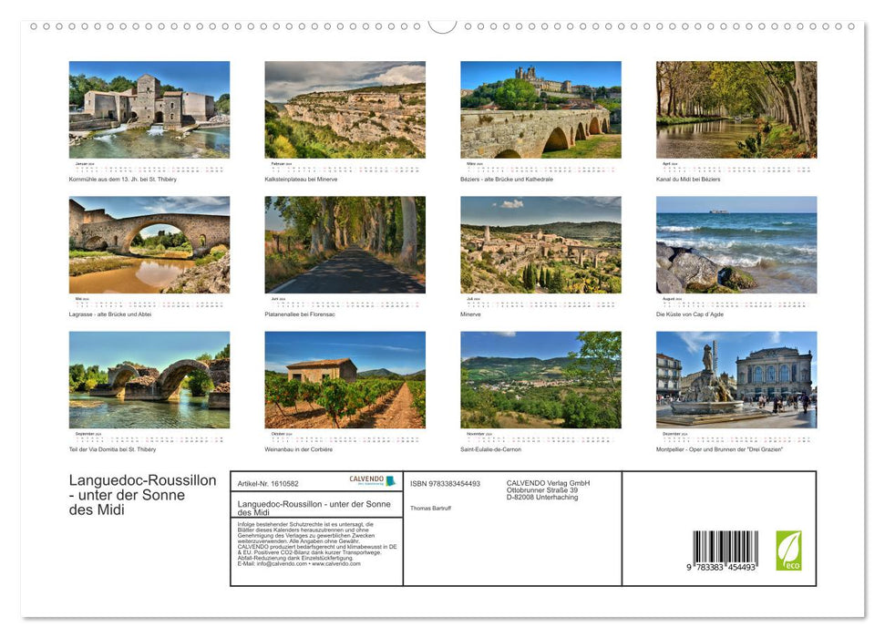 Languedoc-Roussillon - unter der Sonne des Midi (CALVENDO Premium Wandkalender 2024)