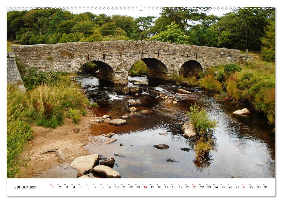 Bezauberndes - Mystisches Devon Dartmoor, Südengland (CALVENDO Premium Wandkalender 2024)