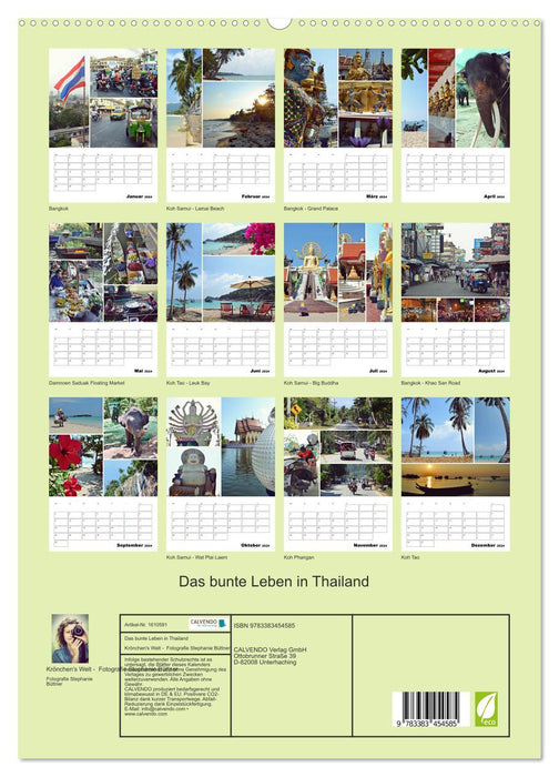 Das bunte Leben in Thailand (CALVENDO Premium Wandkalender 2024)