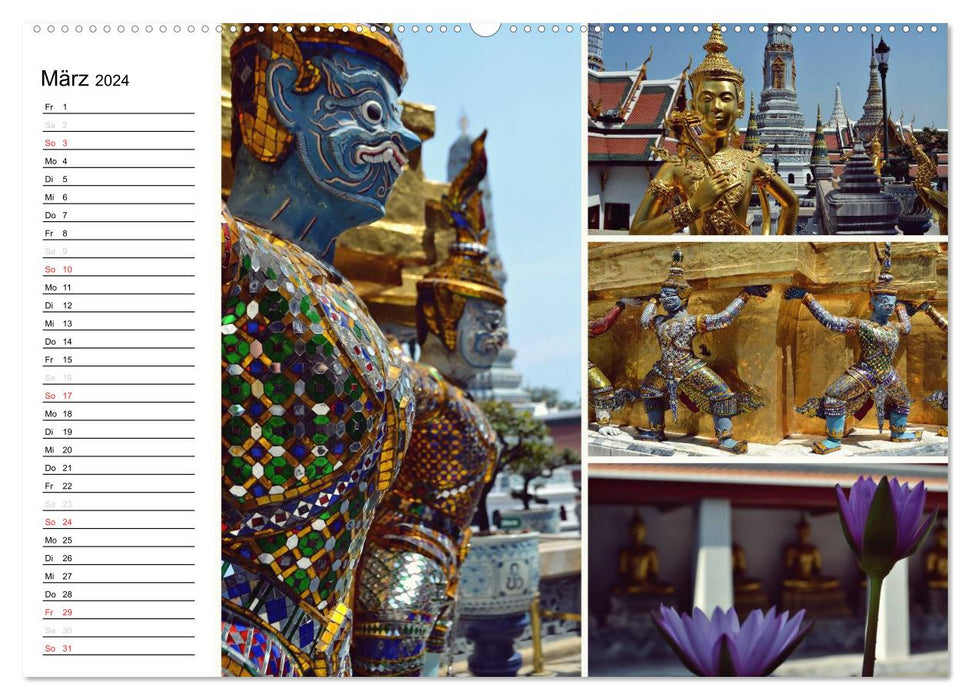 Das bunte Leben in Thailand (CALVENDO Premium Wandkalender 2024)