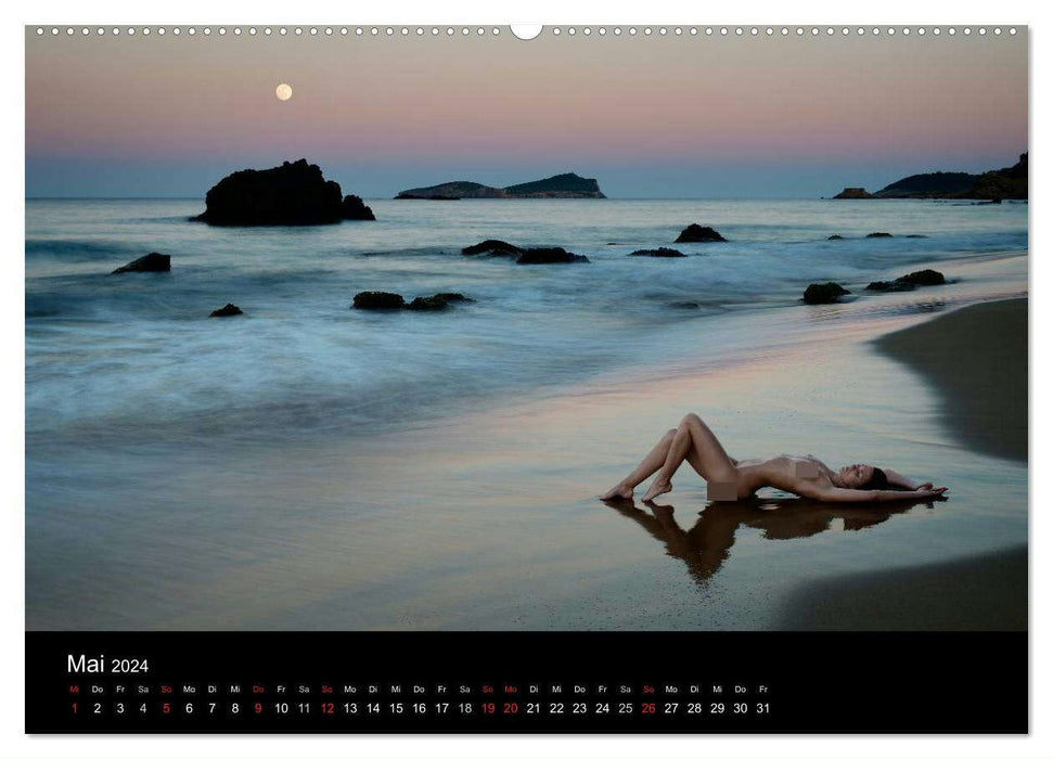 Landschaftsaktbilder Ibiza und Lanzarote (CALVENDO Premium Wandkalender 2024)