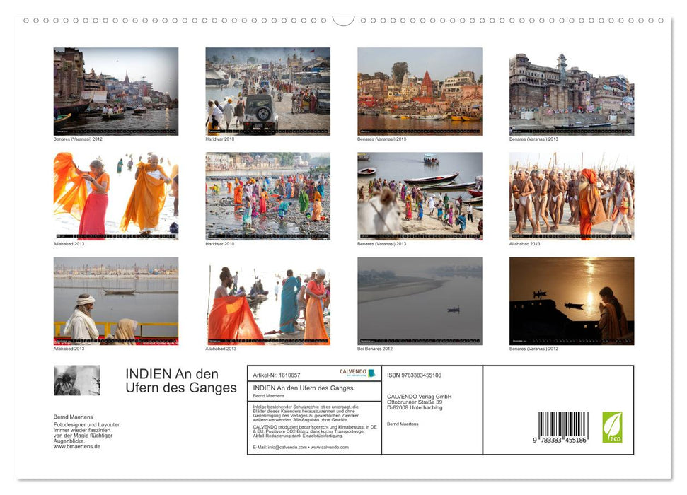 INDIEN An den Ufern des Ganges (CALVENDO Premium Wandkalender 2024)