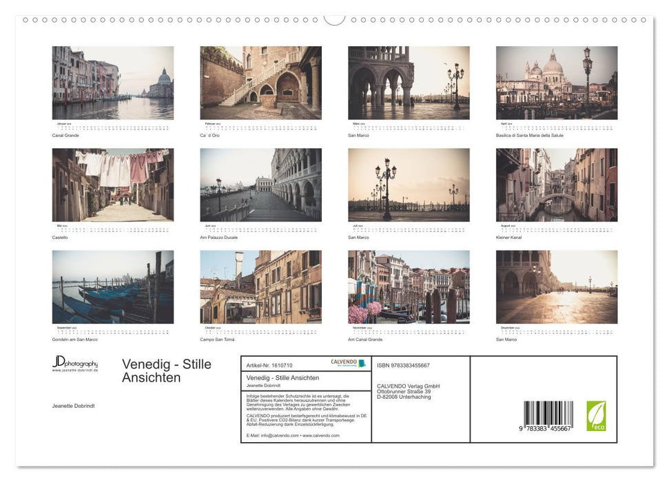Venedig - Stille Ansichten (CALVENDO Premium Wandkalender 2024)