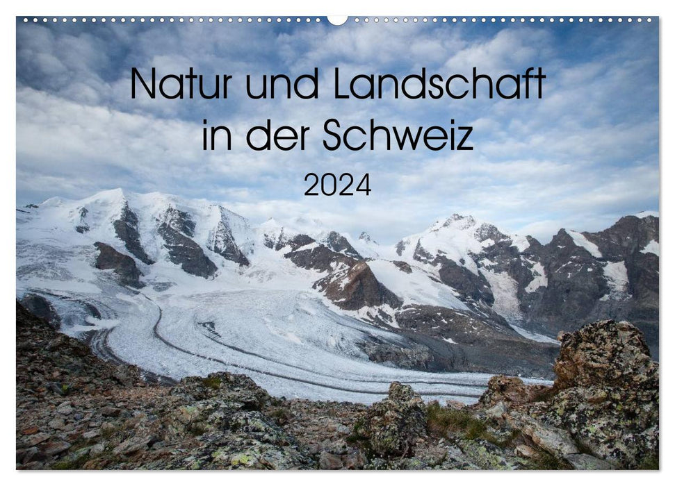 Nature and landscape in Switzerland (CALVENDO wall calendar 2024) 