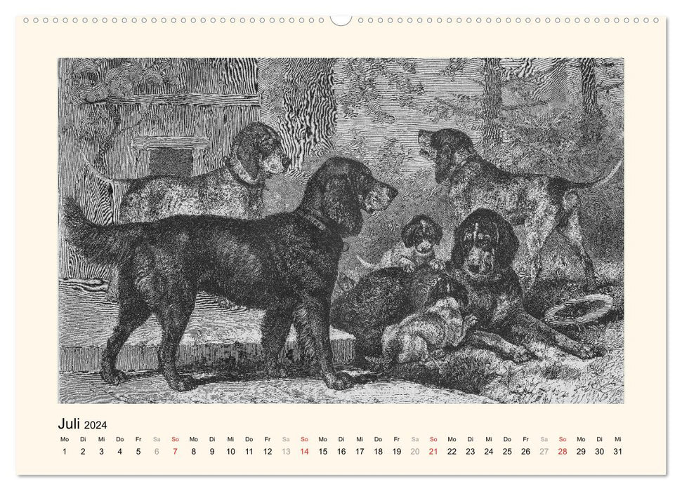 Tiere anno dazumal (CALVENDO Premium Wandkalender 2024)