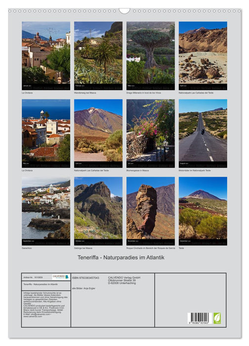 Teneriffa - Naturparadies im Atlantik (CALVENDO Wandkalender 2024)