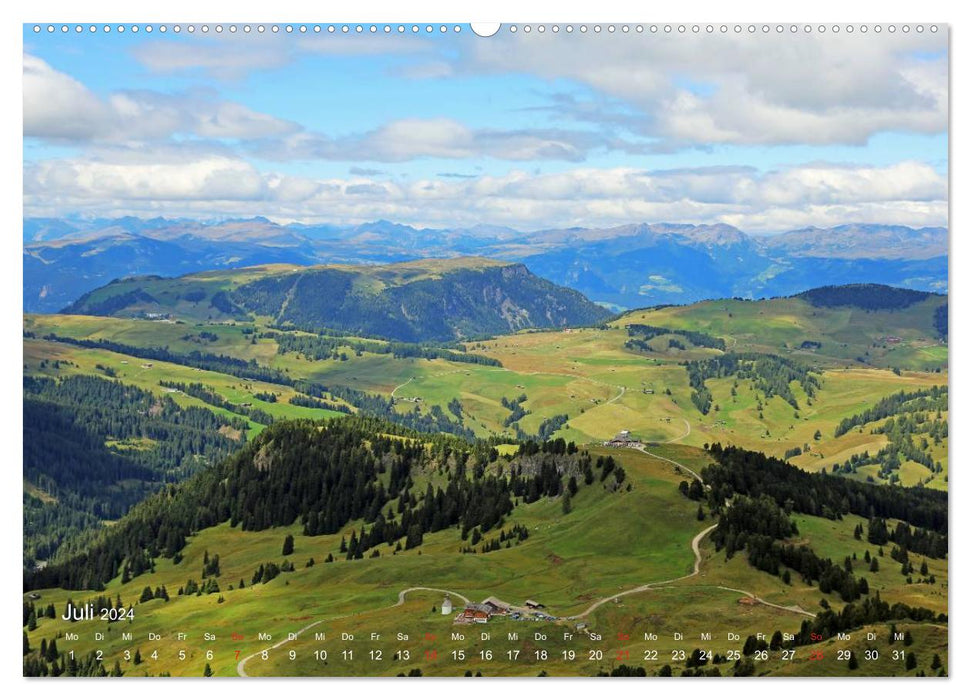 Urlaub auf der Seiser Alm (CALVENDO Premium Wandkalender 2024)