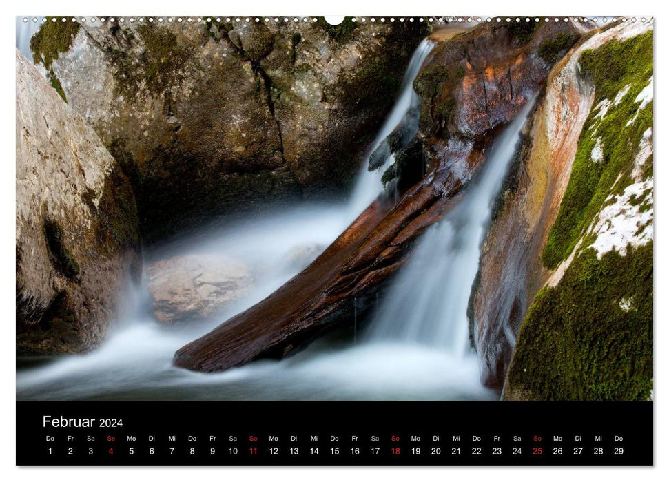 Kuhflucht Wasserfälle bei Farchant (CALVENDO Wandkalender 2024)