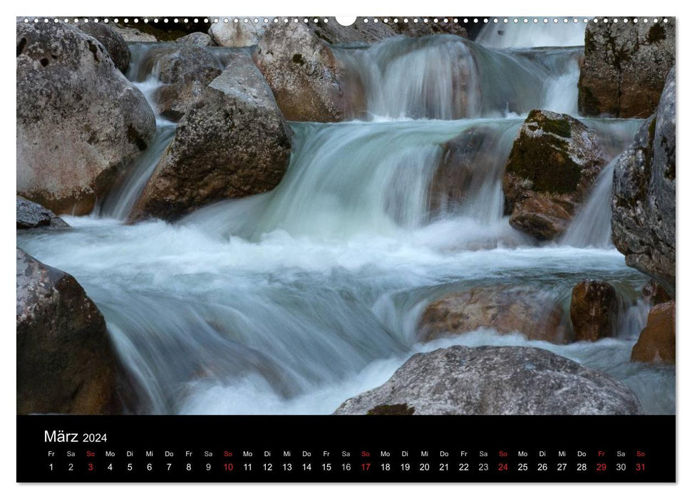Kuhflucht Wasserfälle bei Farchant (CALVENDO Wandkalender 2024)