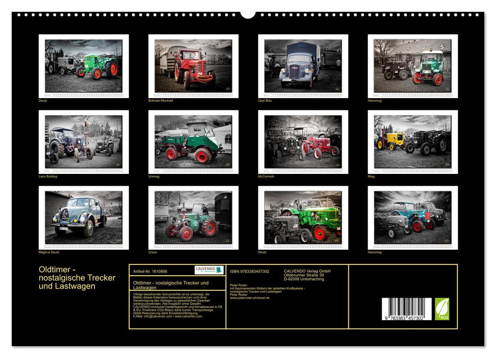 Oldtimer - nostalgische Trecker und Lastwagen (CALVENDO Premium Wandkalender 2024)