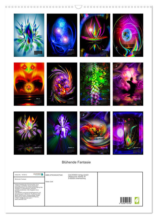 Blühende Fantasie - Digitalkunst (CALVENDO Wandkalender 2024)