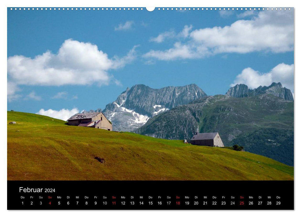 Die Alpen – vom Tal bis zum Gipfel (CALVENDO Wandkalender 2024)