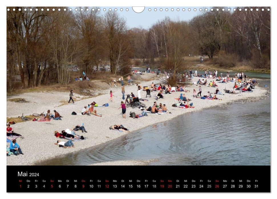 Die Isar - Von Scharnitz bis München (CALVENDO Wandkalender 2024)