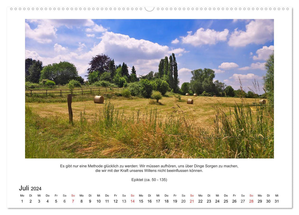 Der Naturkalender mit Zitaten und Sprüchen (CALVENDO Premium Wandkalender 2024)